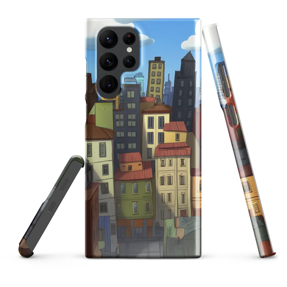 Urban Symphony: A Colorful Cityscape | Phone Case |  S22 Ultra | Snap Case | Glossy