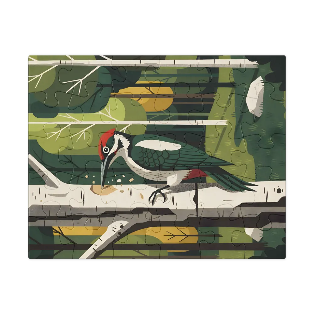 Birchwood Woodpecker 
 Jigsaw Puzzle in Tin Box
