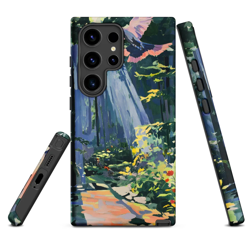 Flight of Light: A Serene Forest | Phone Case |  S24 Ultra | Tough Case | Matte