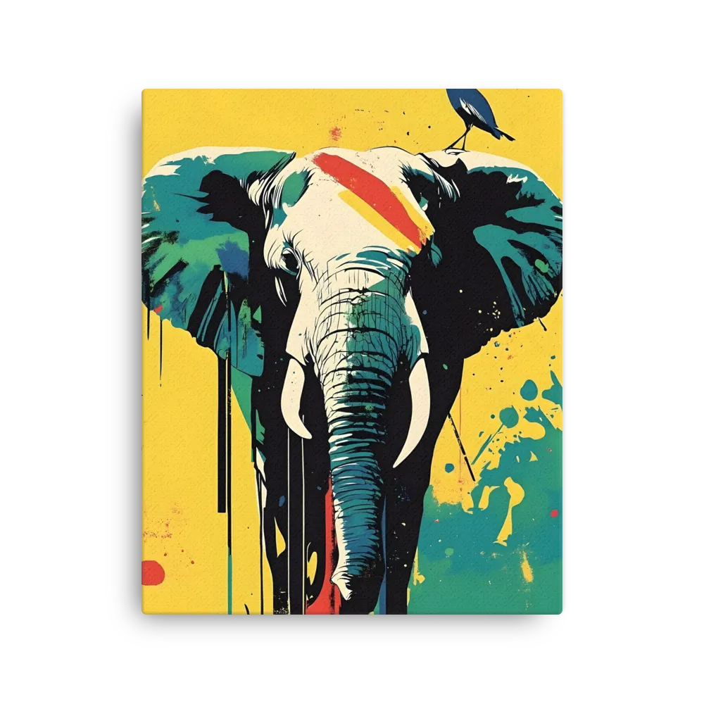 Elegance of the Wild: A Colorful Harmony | Thin Canvas | 16″×20″