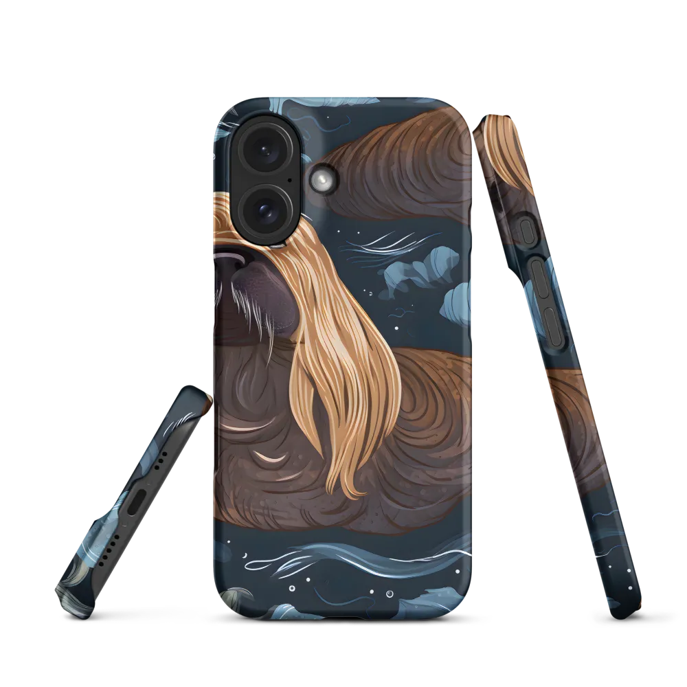 Whimsical Walruses in Deep Blue