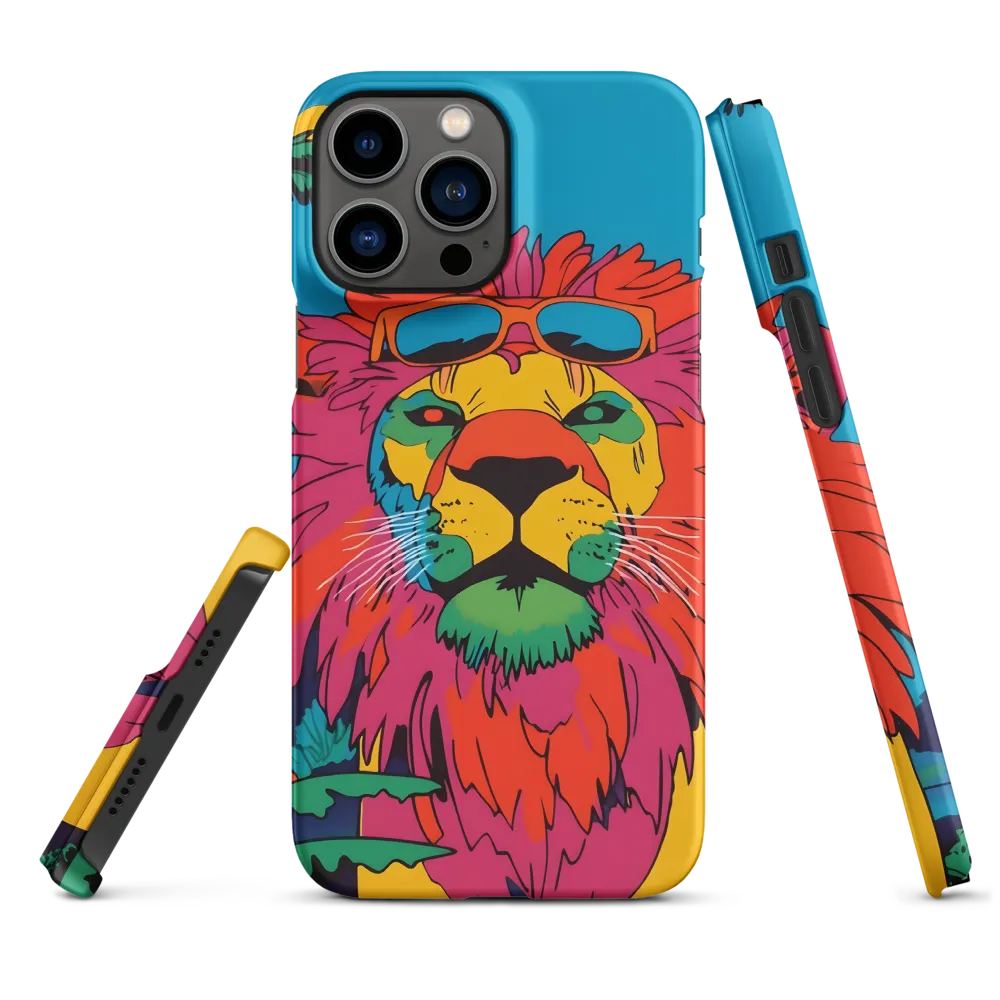 Lion with Sunglasses: A Vibrant Tropical Portrait