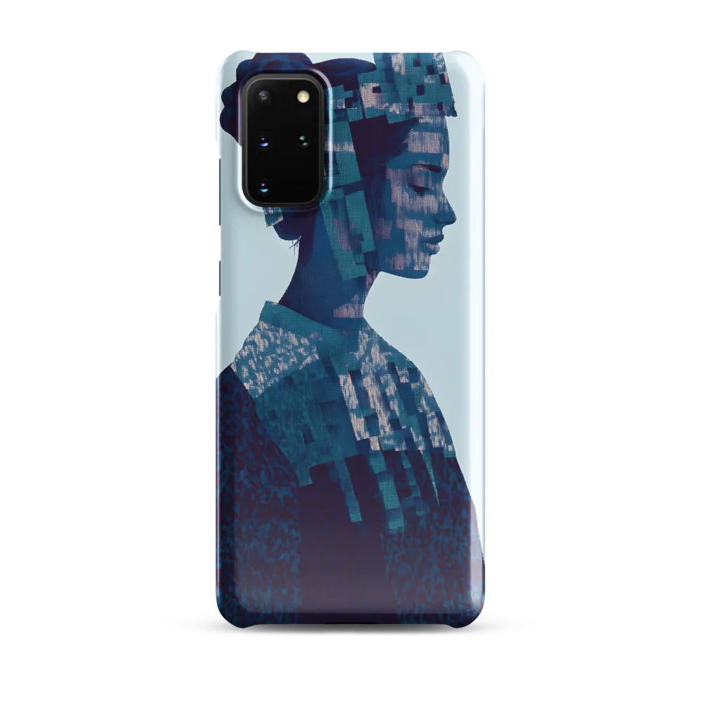 Digital Portrait in Abstract Blue