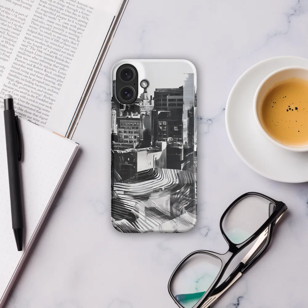 Urban Rhythm in Black and White | Phone Case |  16 Plus | Snap Case | Matte