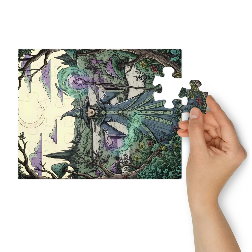 Moonlit Sorceress 
 Jigsaw Puzzle in Tin Box