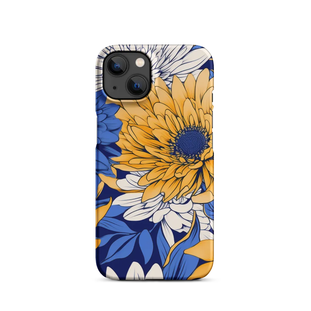 Floral Harmony in Blue and Yellow