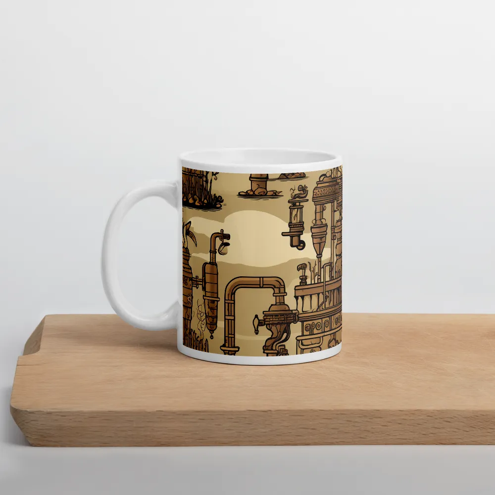 Whimsical Industrial Landscape | Mug with White inside | 11 oz