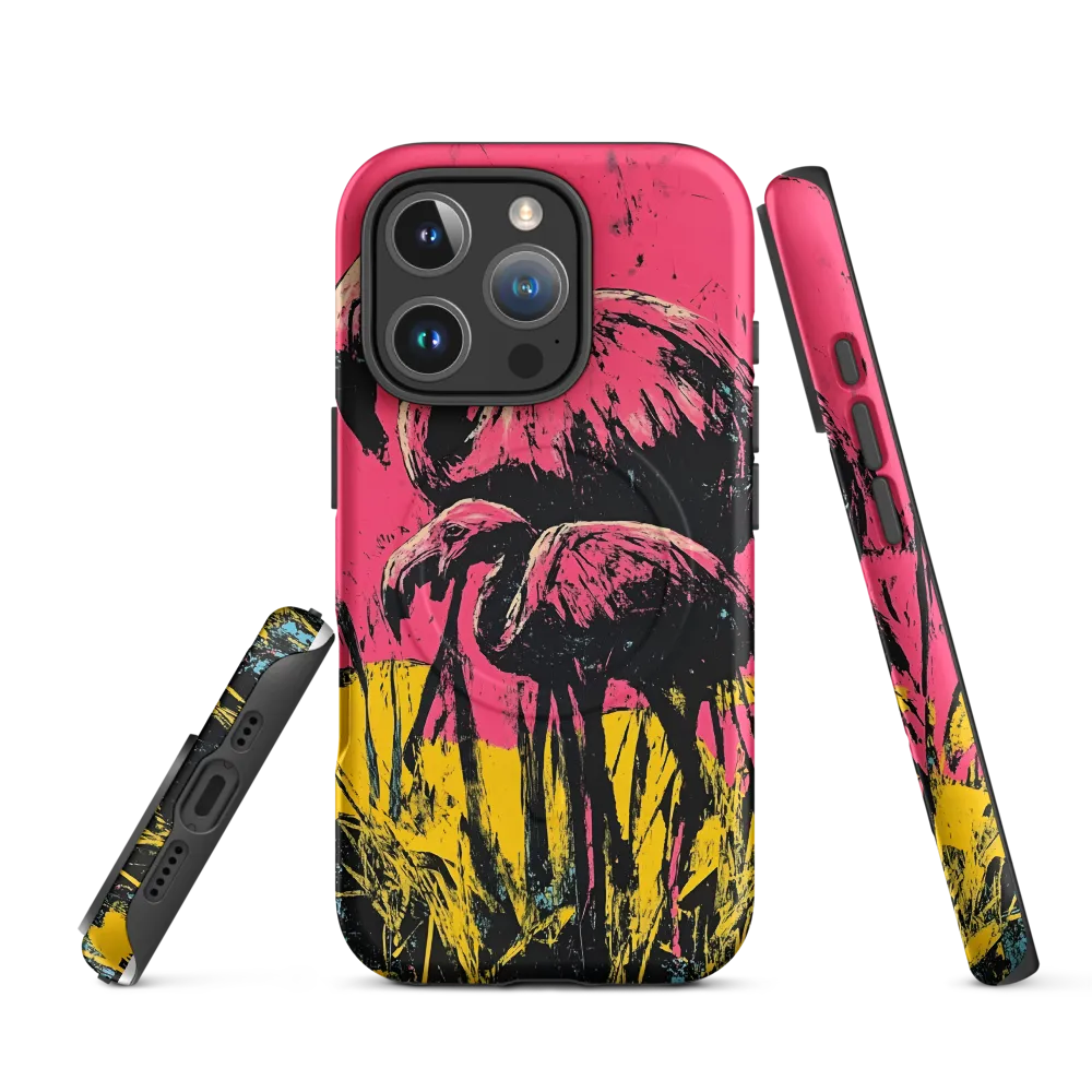 Flamingo Duet: A Pop Art Expression