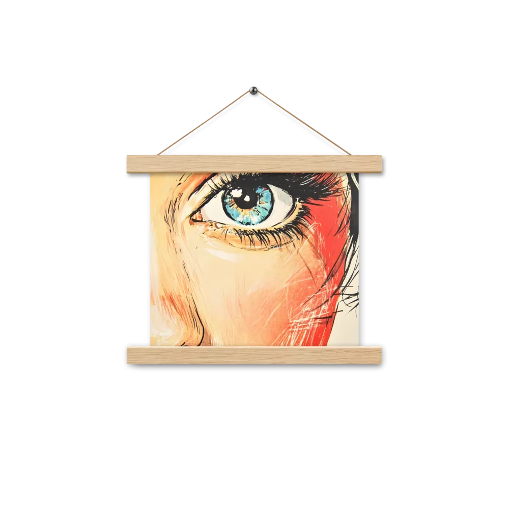Gaze of Emotion | Poster With Oak Wood Hanger | 10″×10″