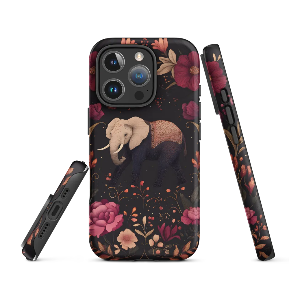 Whispers of the Wild: Elephants and Blooms