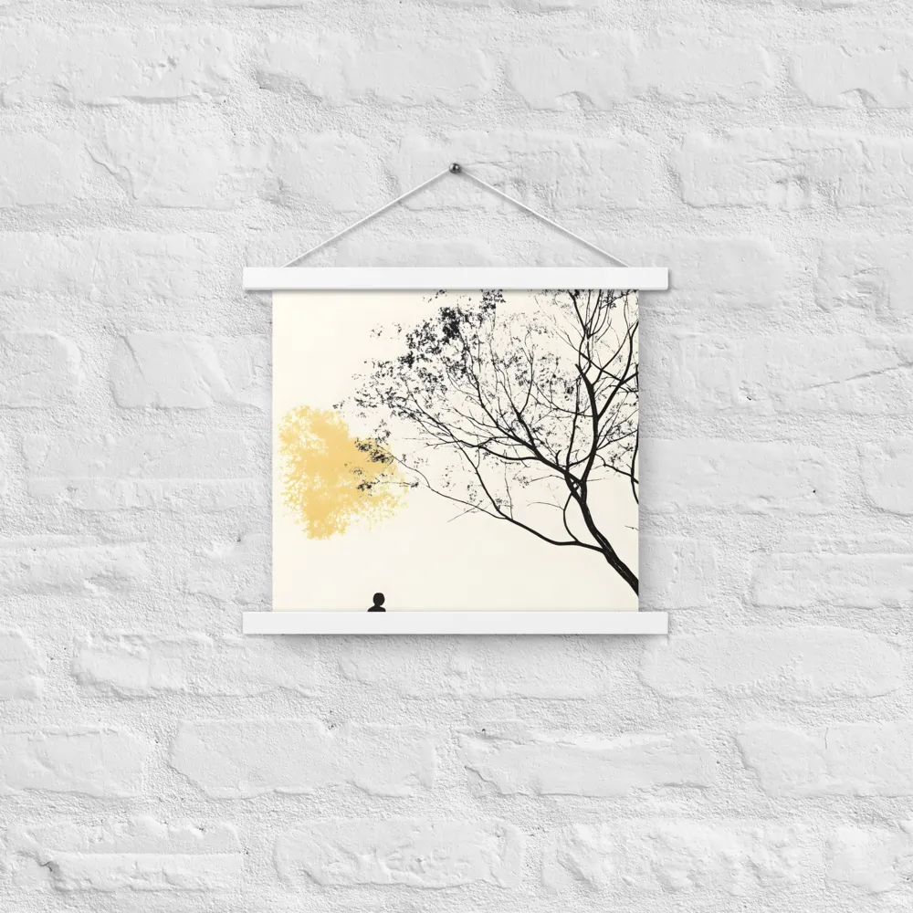 Whispers of Solitude | Poster With White Wood Hanger | 14″×14″