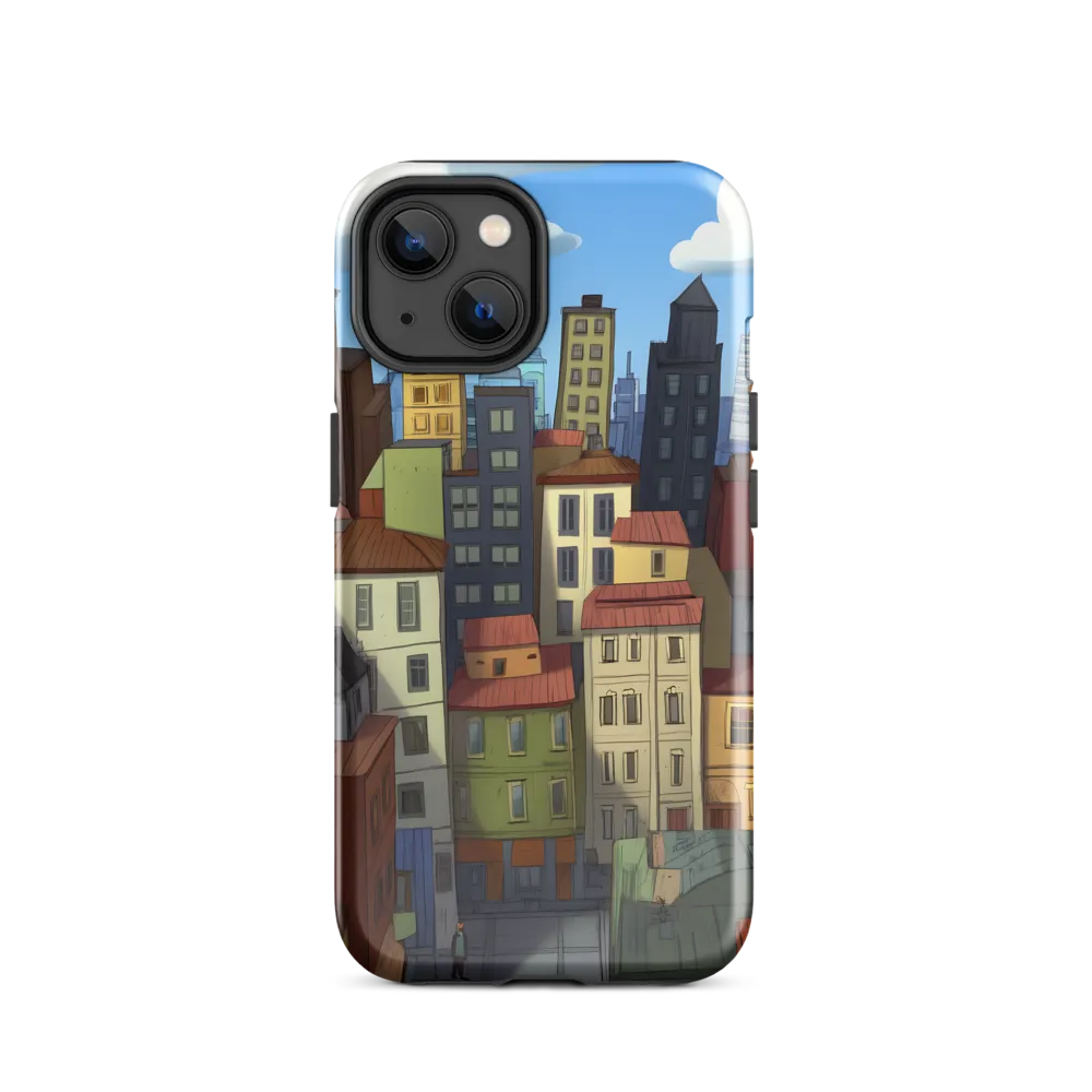 Urban Symphony: A Colorful Cityscape | Phone Case |  14 | Tough Case | Glossy