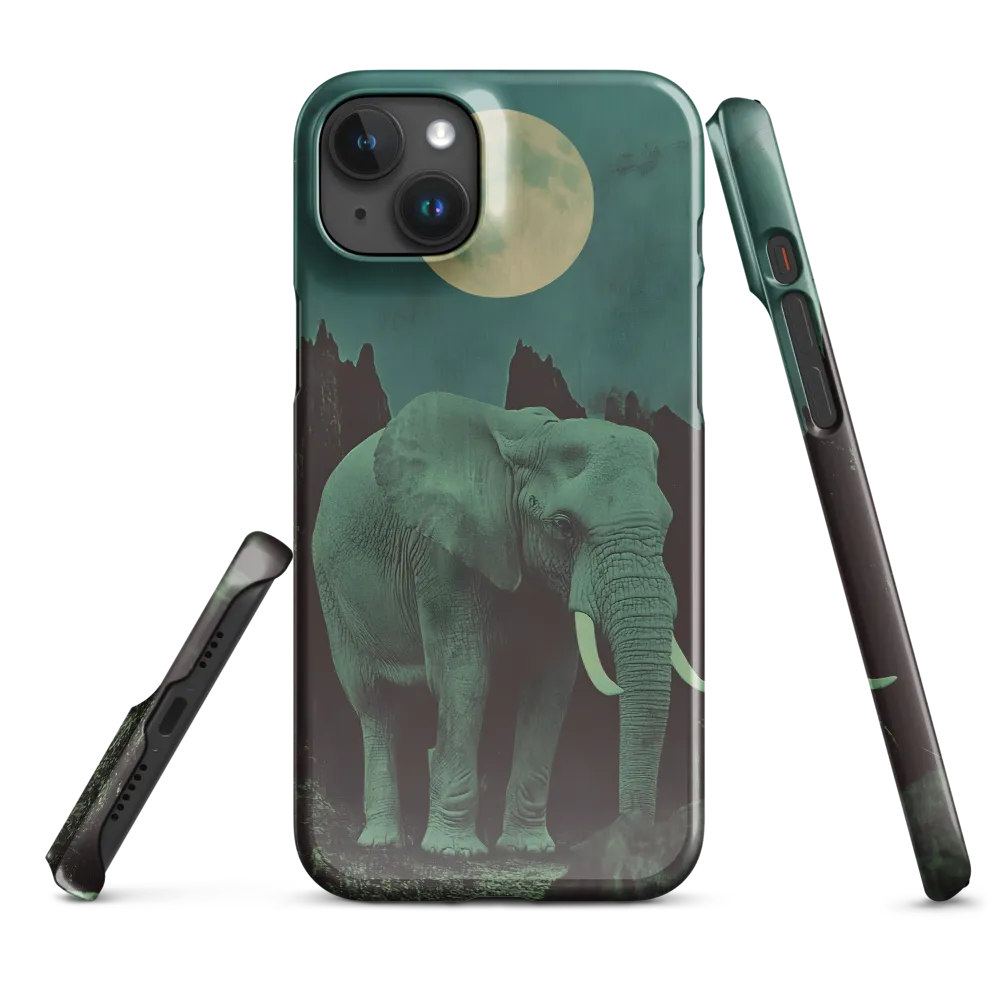 Ethereal Presence: Elephant Under a Full Moon
