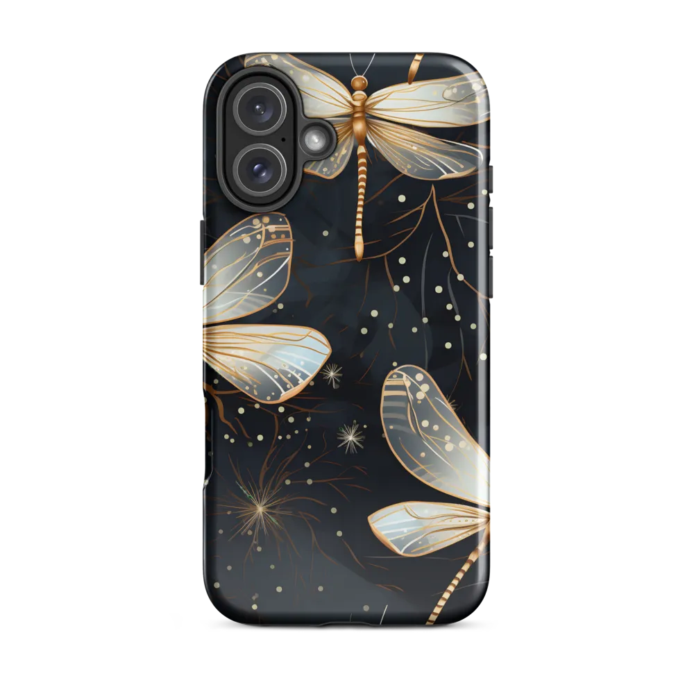Ethereal Dance: Dragonflies in a Midnight Garden
