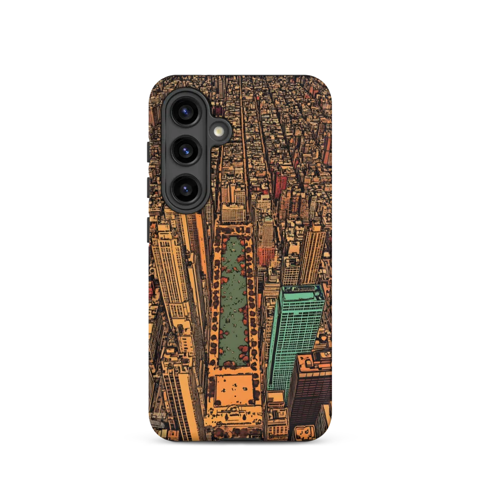 Urban Oasis: Aerial View of City Life