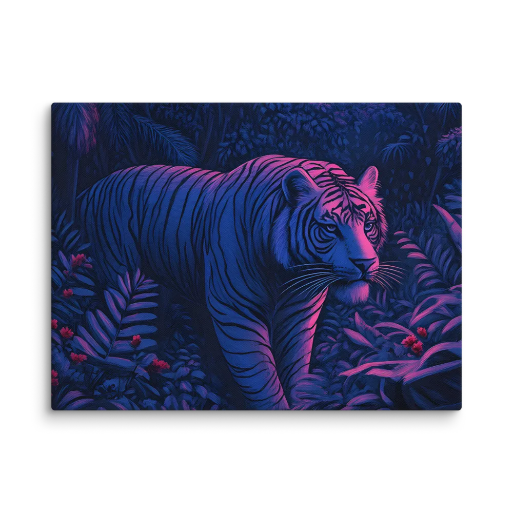 Mystic Prowler: The White Tiger in the Jungle | Canvas | 9″×12″