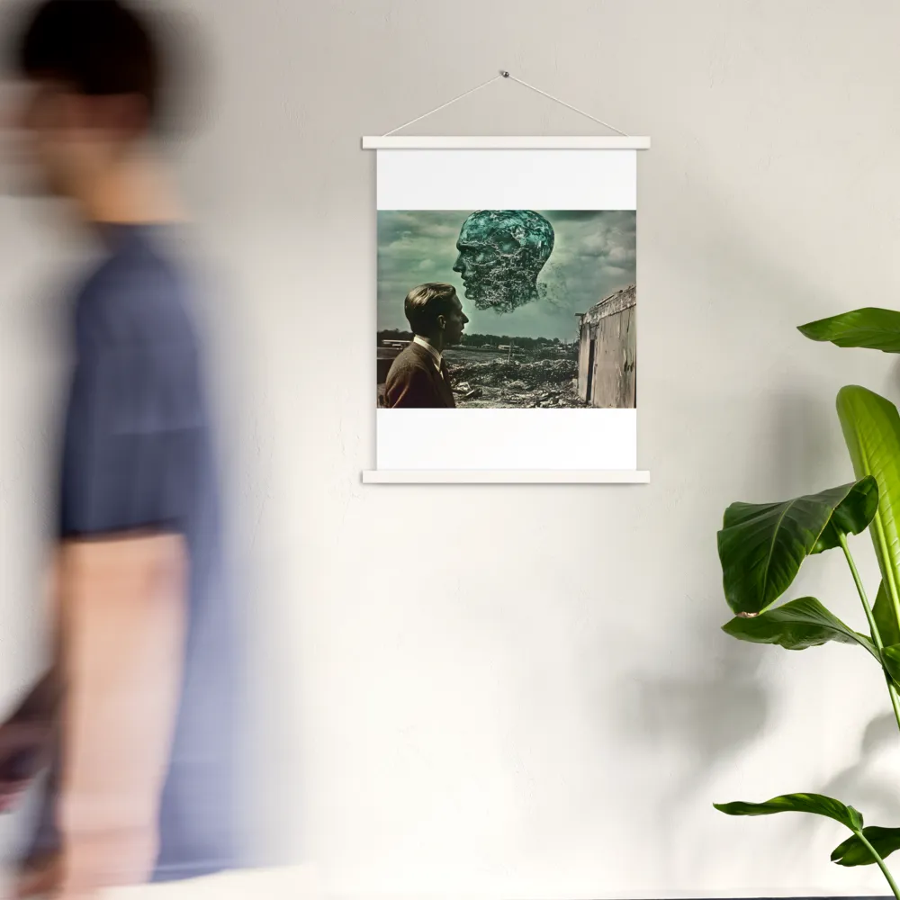 Ethereal Reflections: Identity in a Fragmented World | Poster With White Wood Hanger | 18″×24″