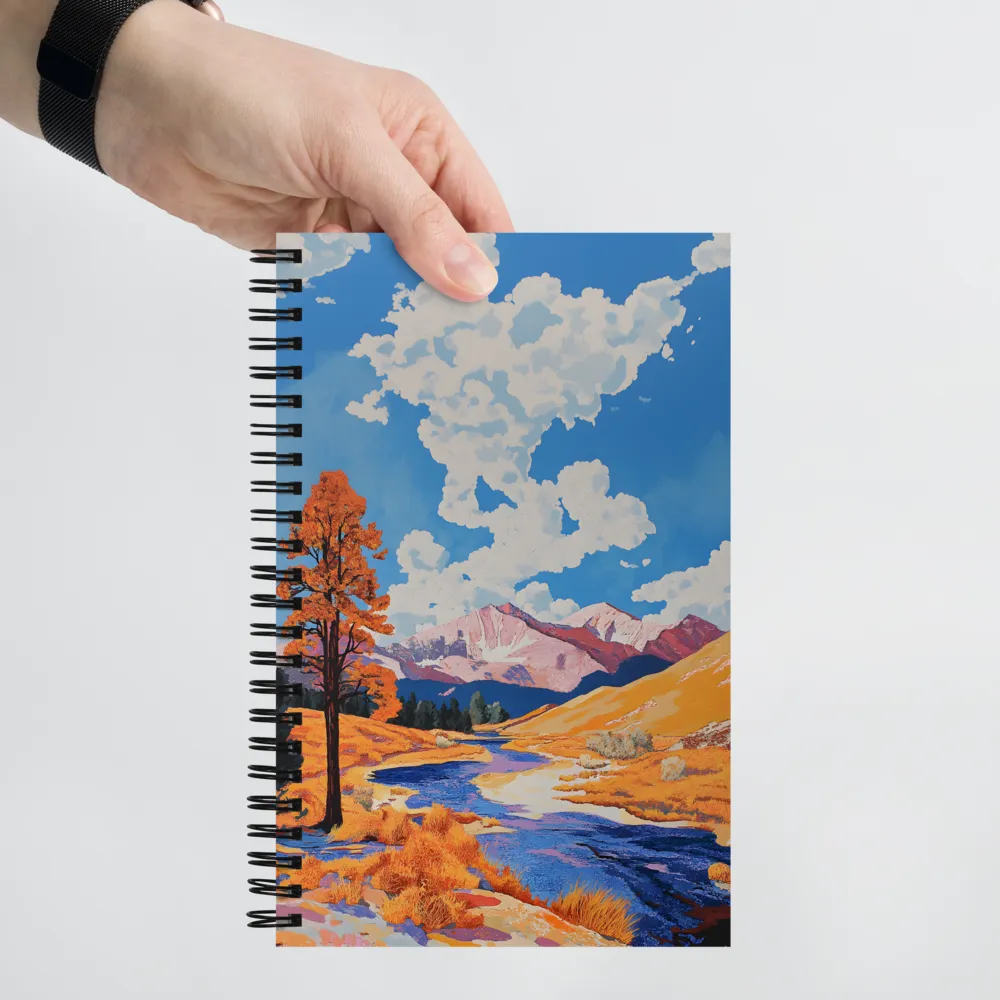 Autumn Serenity: A Vibrant Landscape | Spiral Notebook