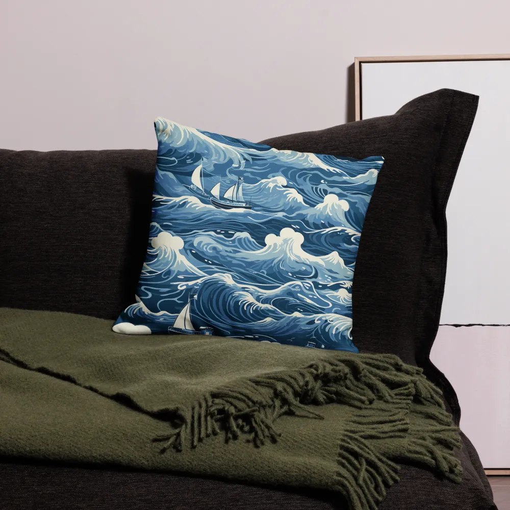 Nautical Dreams: Waves of Adventure | Pillow | 18″×18″