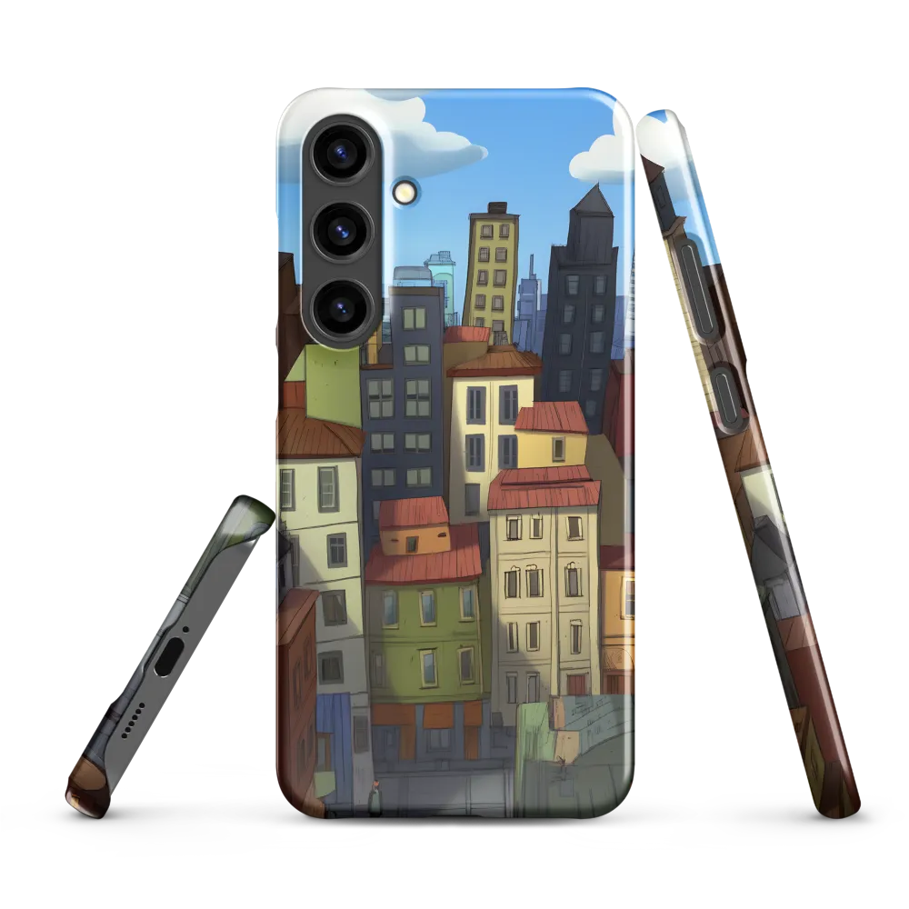 Urban Symphony: A Colorful Cityscape | Phone Case |  S24 Plus | Snap Case | Glossy