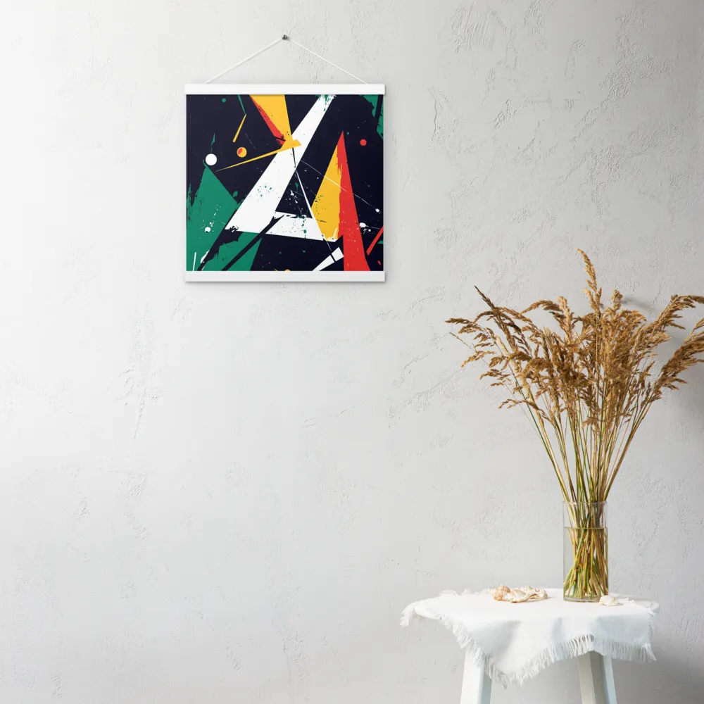Dynamic Geometries | Poster With White Wood Hanger | 16″×16″