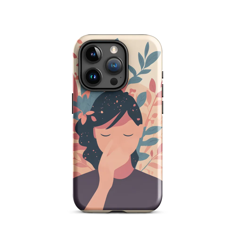 Whispers of Nature: A Serene Contemplation | Phone Case |  15 Pro | Tough Case | Glossy