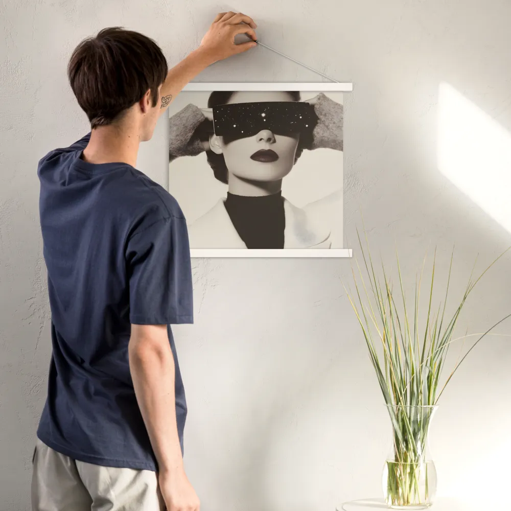 Celestial Elegance | Poster With White Wood Hanger | 18″×18″