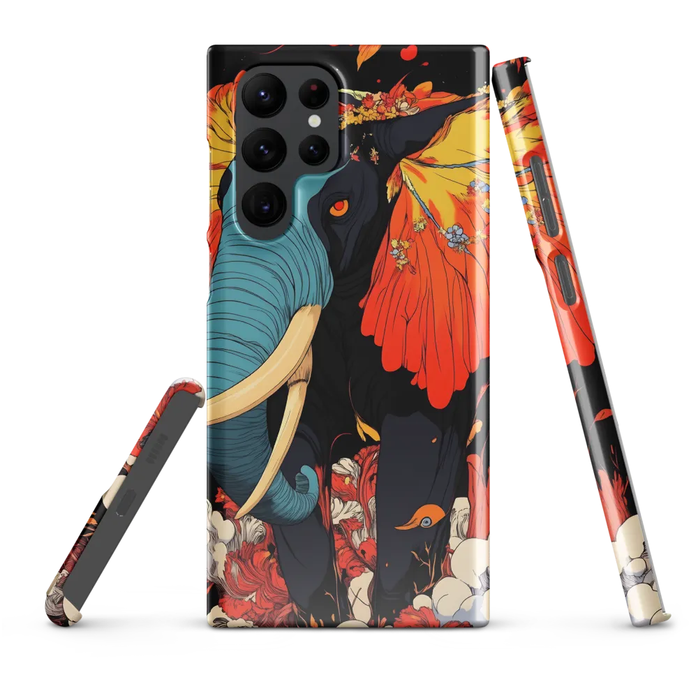 Majesty of the Floral Elephant | Phone Case |  S22 Ultra | Snap Case | Glossy