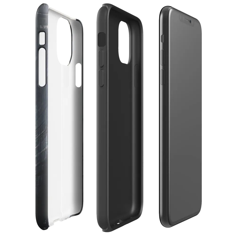 City Whispers: A Monochrome Reflection | Phone Case |  11 Pro Max | Tough Case | Glossy