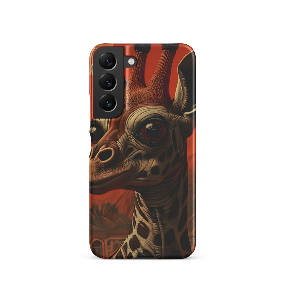 Whimsical Giraffe in an Orange Dreamscape