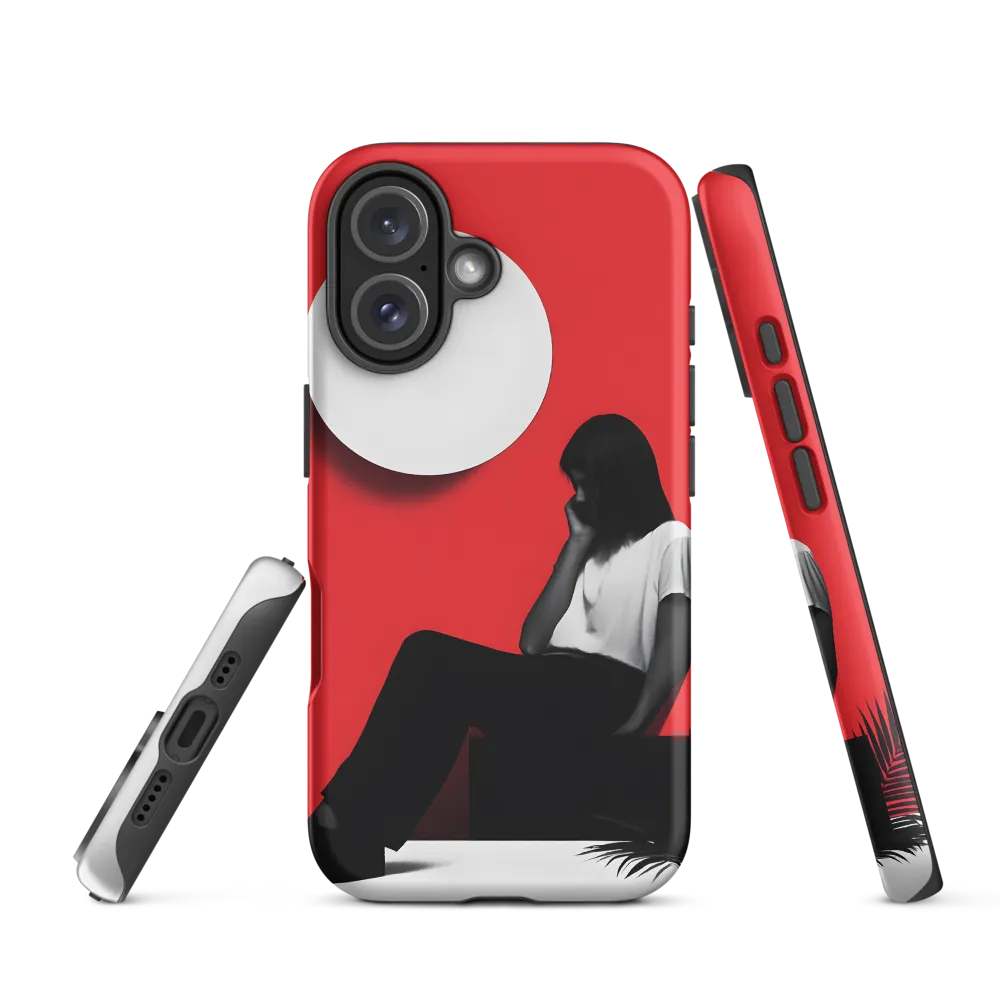 Contemplation in Red | Phone Case