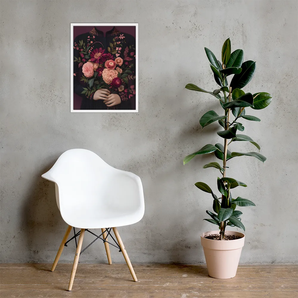 Botanical Elegance | Poster with White Frame | 18″×24″