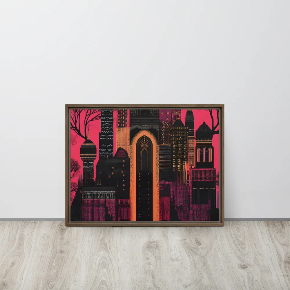 Urban Reverie | Canvas with Brown Frame | 18″×24″