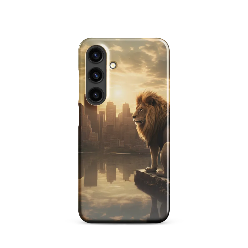 The Lion's Gaze Over the Urban Symphony