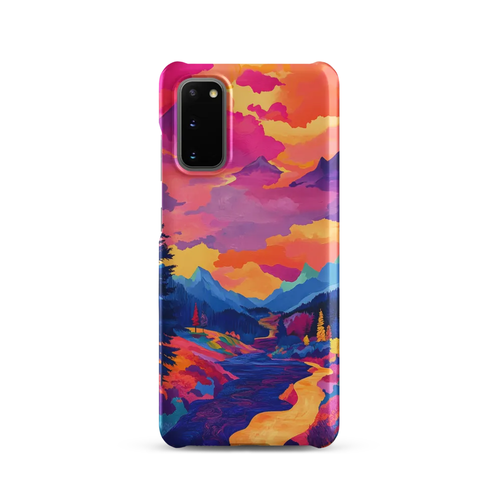 Radiant Serenity: A Surreal Landscape | Phone Case |  S20 | Snap Case | Matte