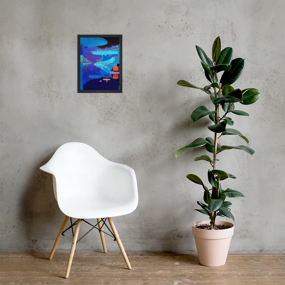 Reflections of Serenity | Poster with Black Frame | 12″×16″
