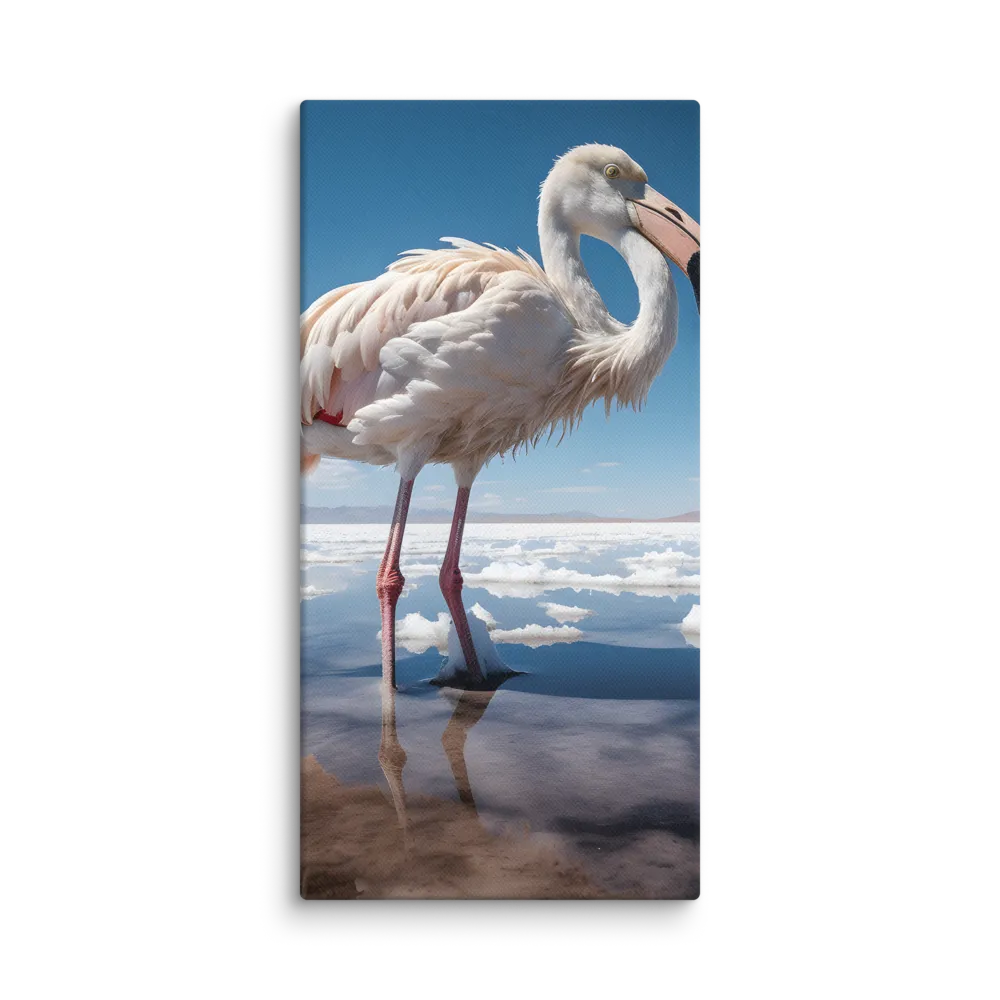 Graceful Solitude of a Flamingo | Canvas | 10″×20″