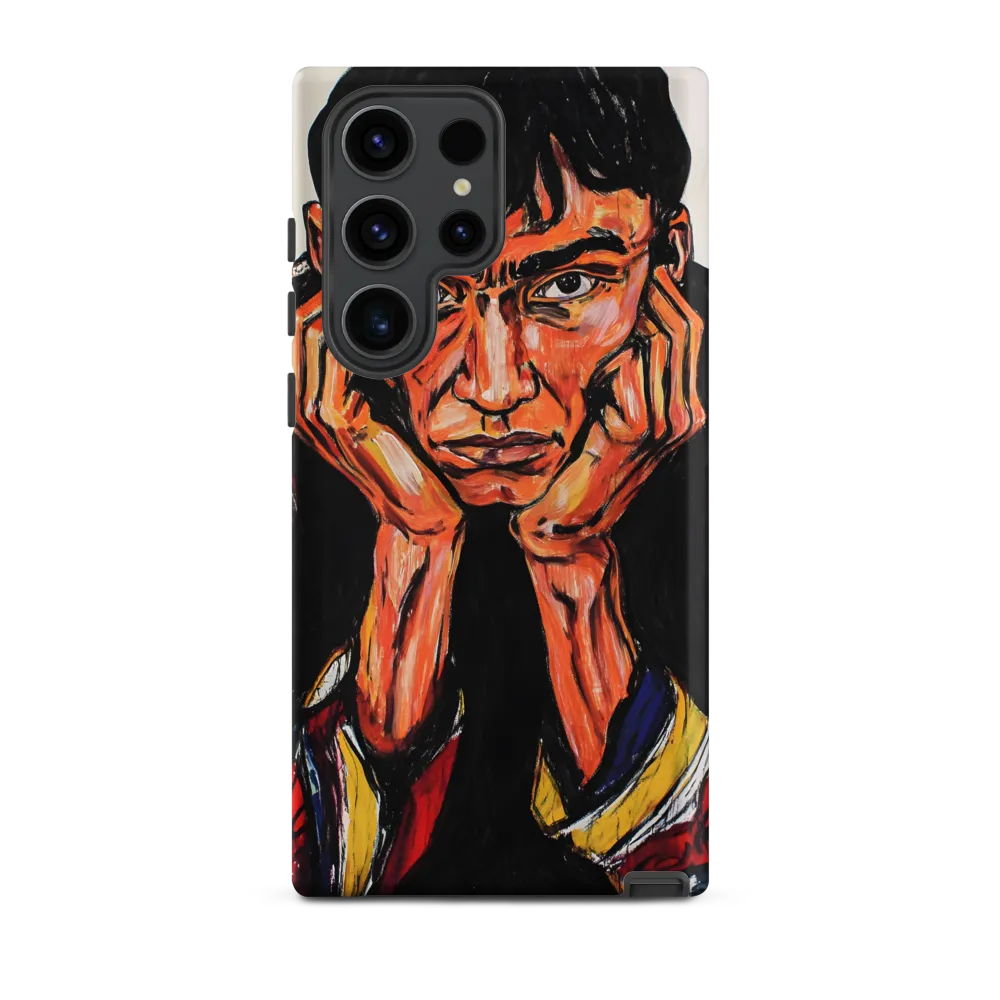 Contemplative Intensity: An Expressionist Portrait
