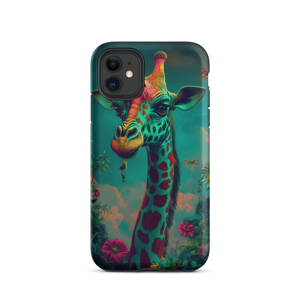 Whimsical Giraffe Among Blossoms