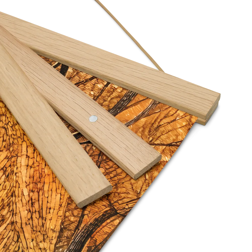 Embrace of Autumn | Poster With Oak Wood Hanger | 16″×16″
