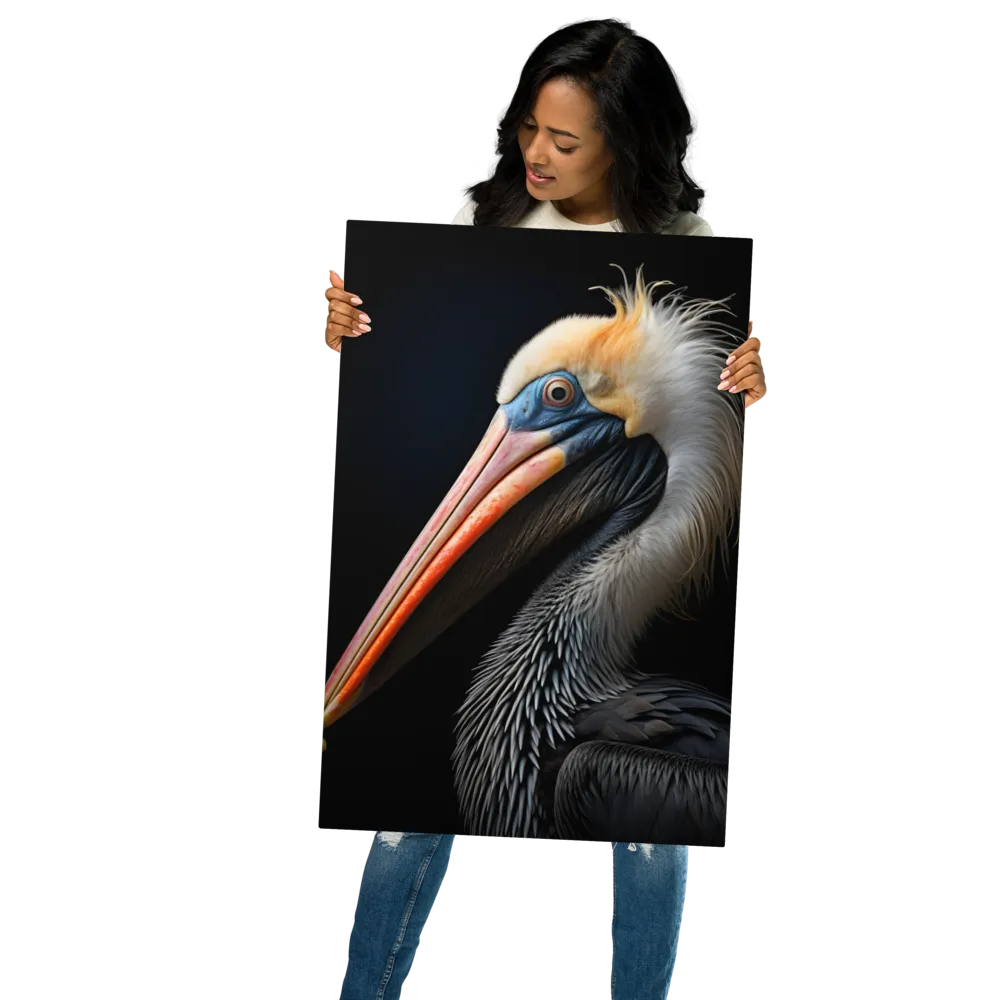 Majestic Portrait of a Pelican | Metal Print | 20″×30″