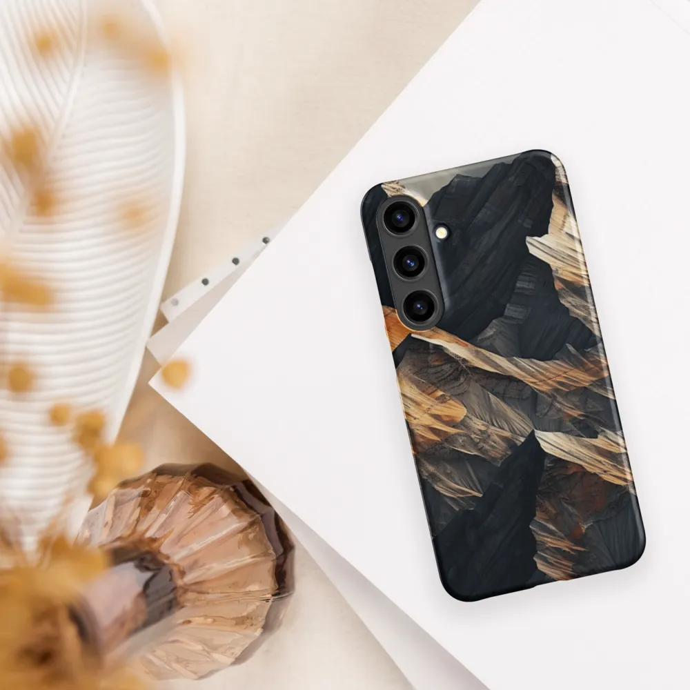Ethereal Peaks: A Dance of Light and Shadow | Phone Case |  S24 Plus | Snap Case | Matte
