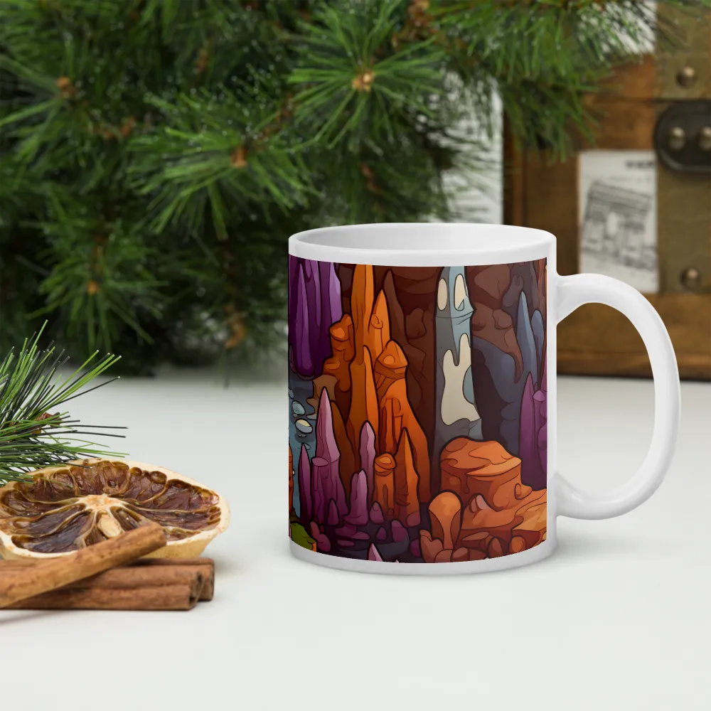 Vibrant Rockscape: A Digital Odyssey | Mugs | Multiple Sizes & Colors