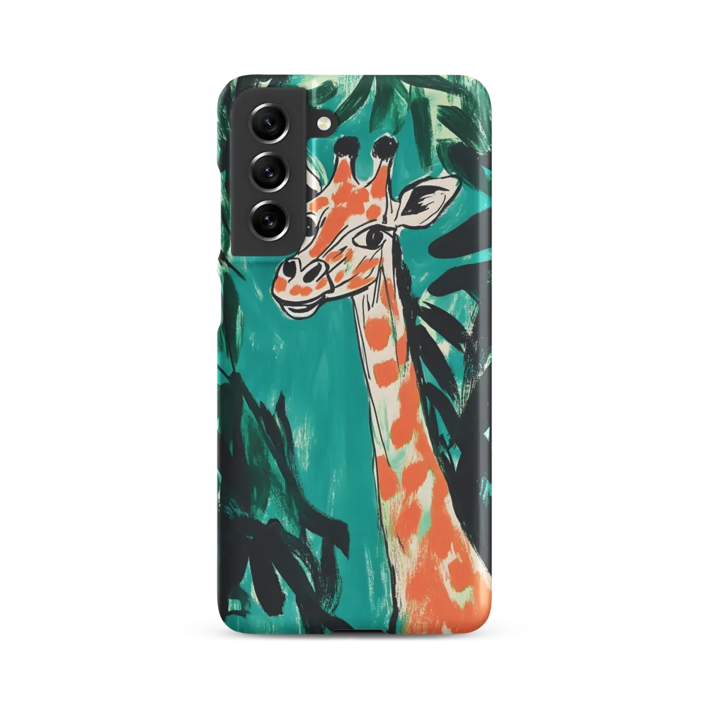 Curious Giraffe in Lush Greenery | Phone Case |  S21 FE | Snap Case | Matte
