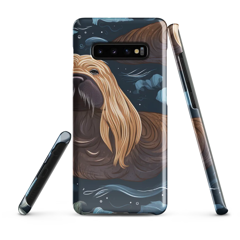 Whimsical Walruses in Deep Blue | Phone Case |  S10 Plus | Snap Case | Glossy