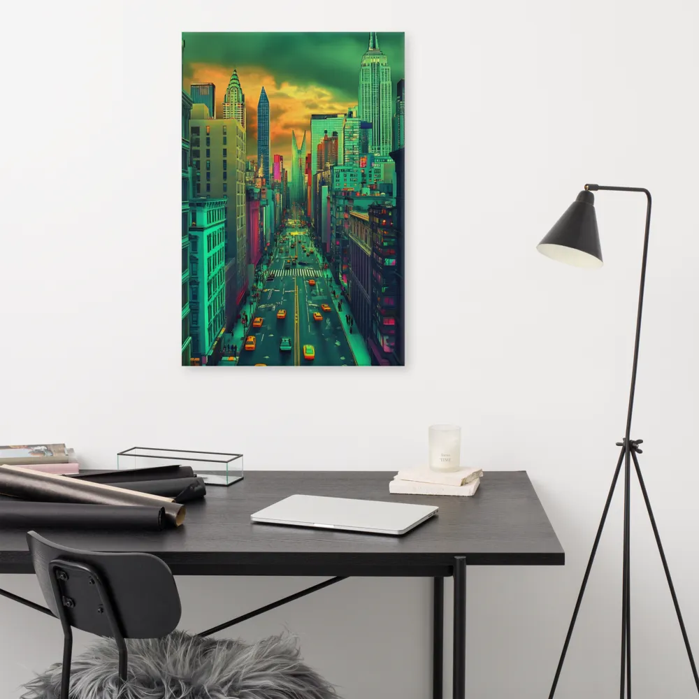 Urban Surrealism: Neon Dreams | Canvas | 24″×36″