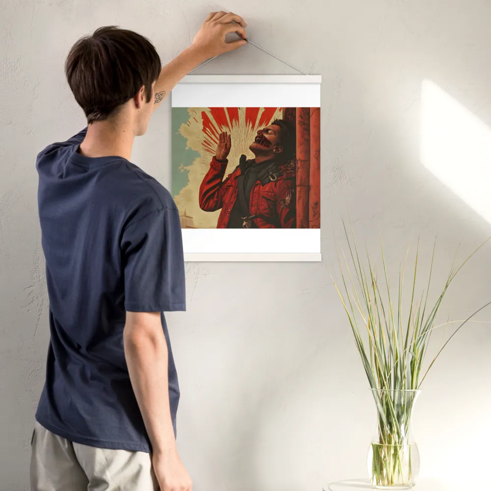 Defiant Echoes of Ruin | Poster With White Wood Hanger | 16″×20″