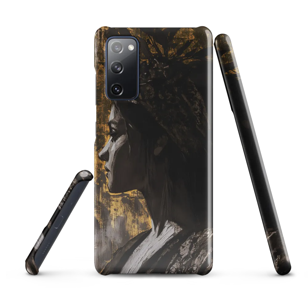 Golden Elegance: A Modern Profile Portrait