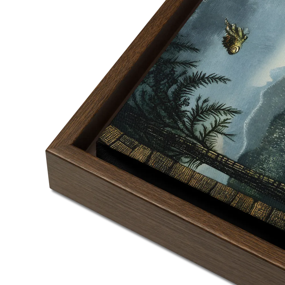 Whispers of the Enchanted Forest | Canvas with Brown Frame | 16″×16″