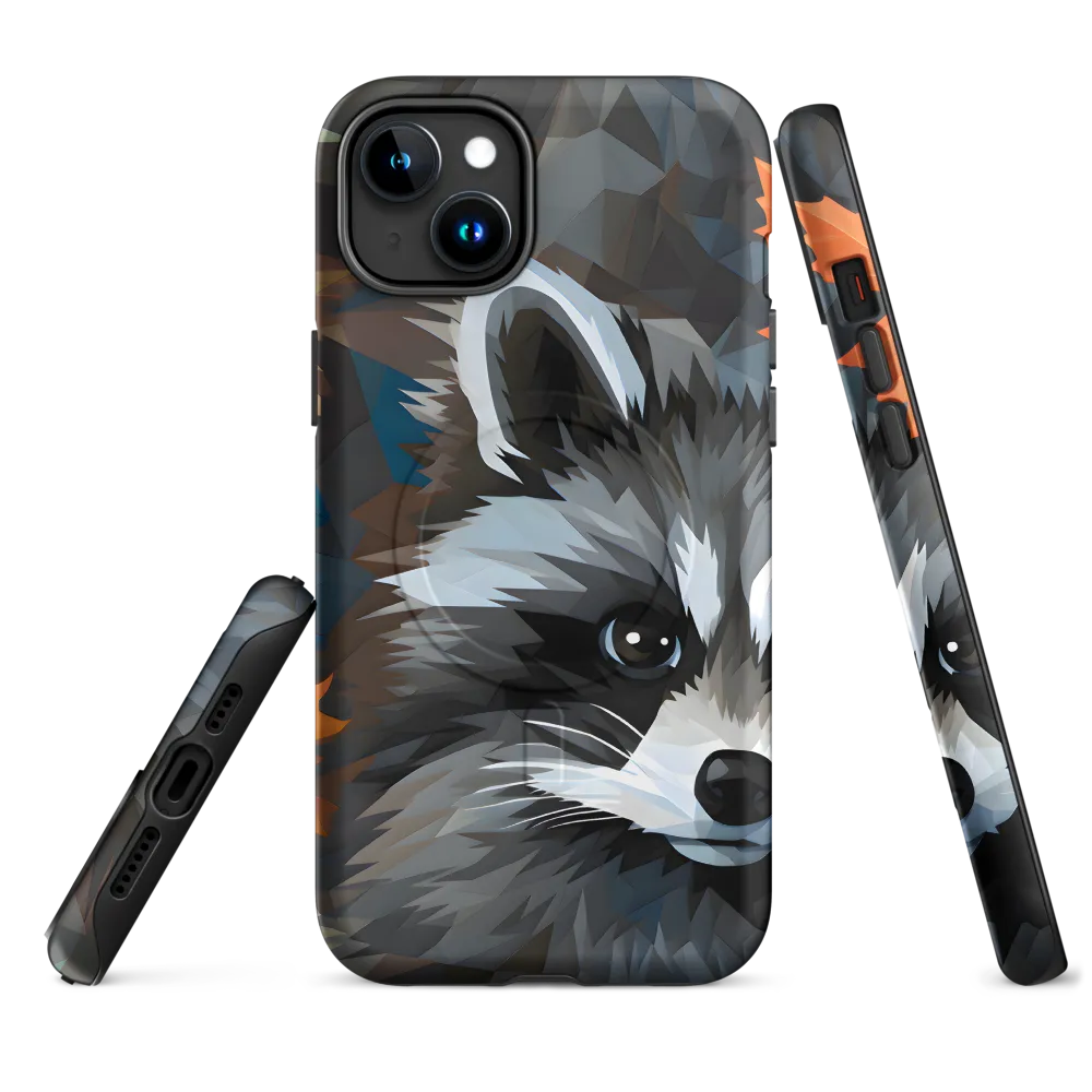 Whispers of Autumn: The Raccoon's Gaze | Phone Case |  15 Plus | MagSafe® Tough Case | Matte